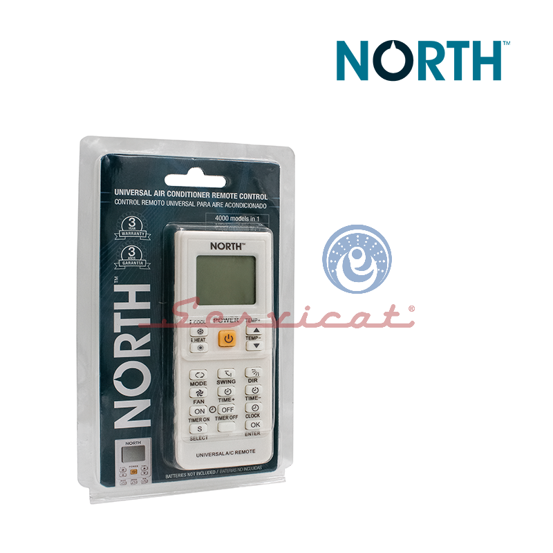 CONTROL REMOTO CON DISPLAY LCD 17 BOTONES NORTH AIRE ACONDICIONADO TODAS LAS MARCAS