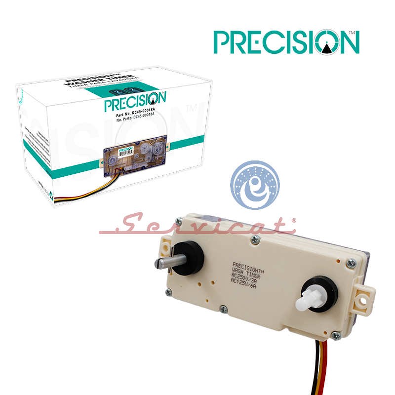 TIMER RECTANGULAR 3 CABLES-2 SUJECIONES RECTAS PRECISION LAVADORA ELECTROLUX-MABE-SAMSUNG-WHIRLPOOL