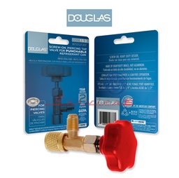 VÁLVULA DE PINCHAR POTE DE GAS REFRIGERANTE 1/4'' DOUGLAS REFRIGERADORA TODAS LAS MARCAS