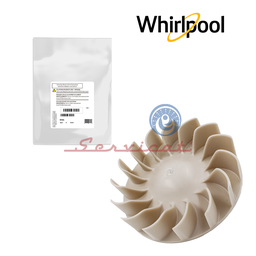 VENTILADOR INTERNO DE PLÁSTICO 15 ASPAS CURVAS - ØEXT:21.7CM ORIGINAL SECADORA WHIRLPOOL